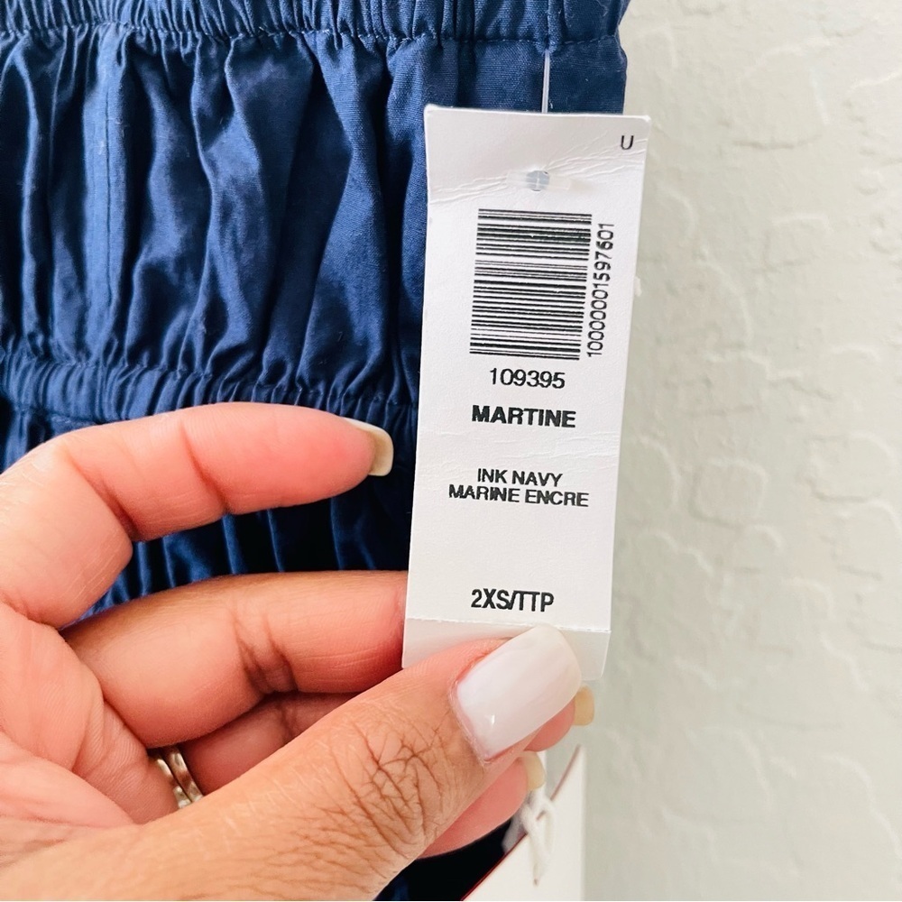 Aritzia Martine Poplin Navy Dress - Picture 8 of 10